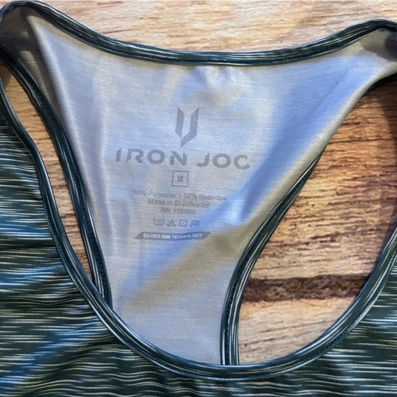 Women’s Iron Joc Racer Back Tank Top in Emerald Heather Green Size Medium - Picture 7 of 7